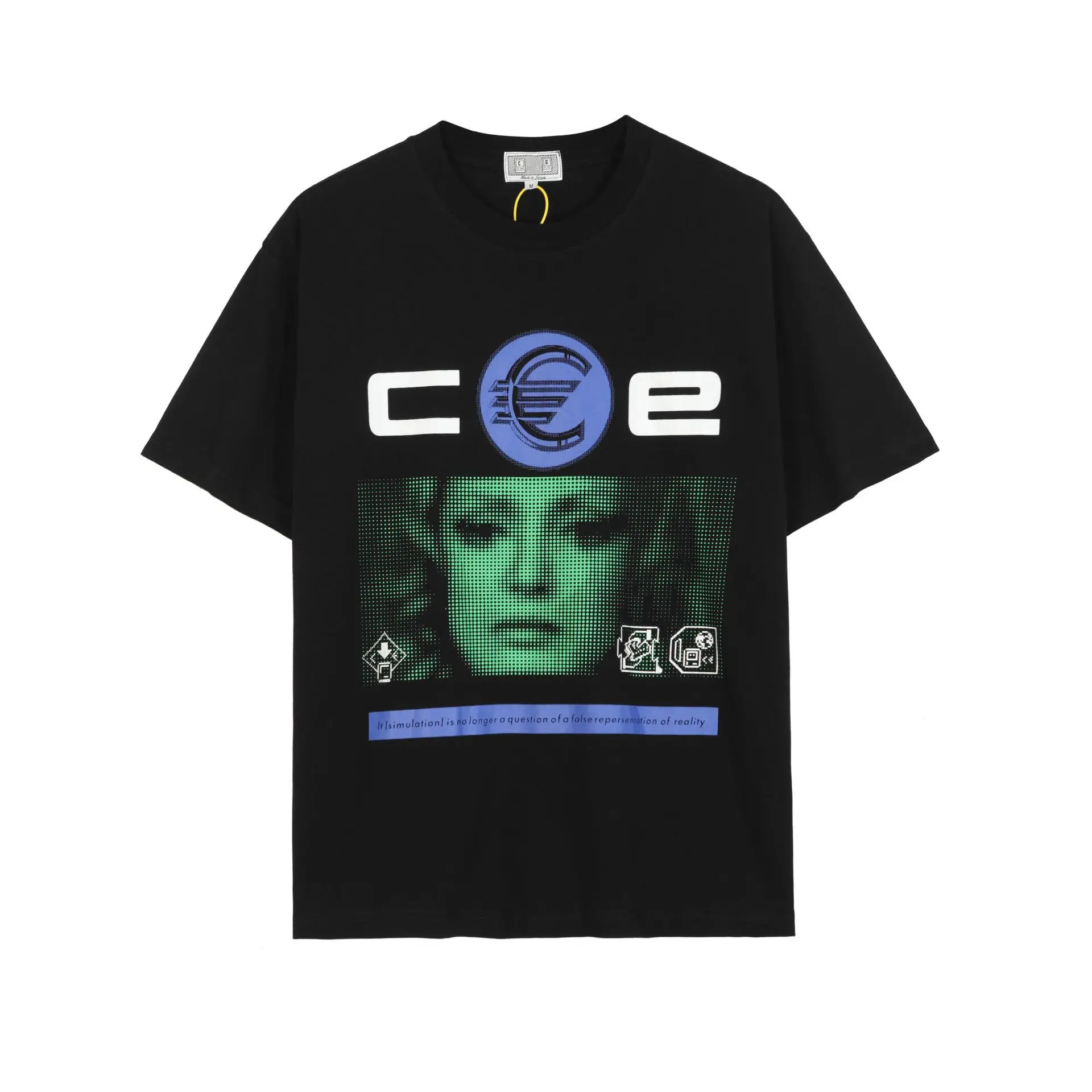 

CAVEMPT C.E T-shirt Men Women 1:1 Psychedelic Gradient Women's Face Print Short Sleeve CAVEMPT C.E Short Sleeve