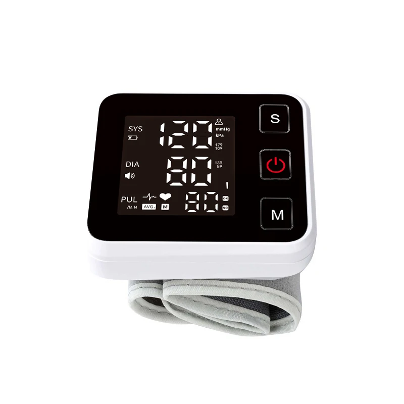 Smart Voice Automatic Tonometer Heart Rate Sphygmomanometer Touch LCD Digital Screen Home Wrist Blood Pressure Monitor