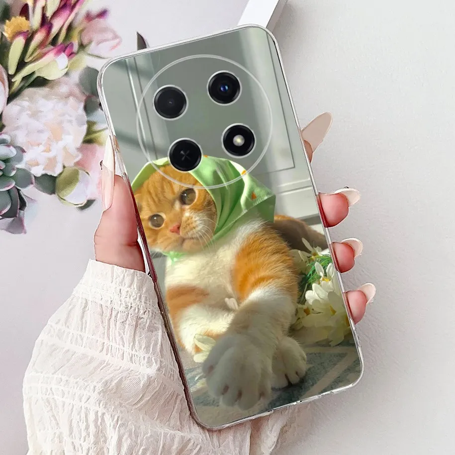 Cute Cartoon Cat Marble Soft Silicone Case - 2025 Edition