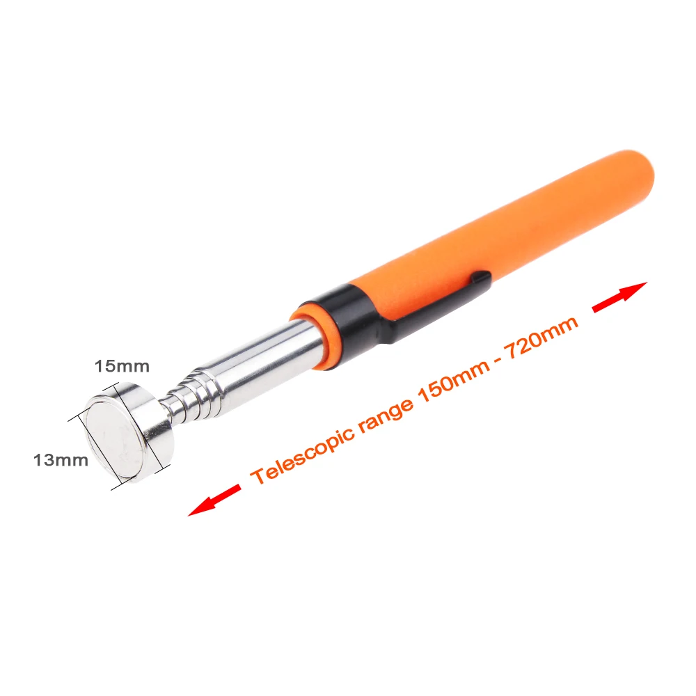 LED Telescoping Inspection Mirror with 360° Swivel