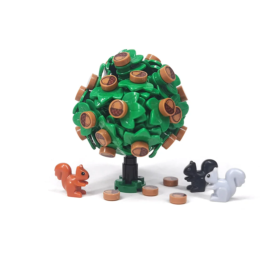 MOC Baby Animals Cat Building Blocks Pig Piggy Kitten Black Rat Wolf Snake Parrot Farm Scene Bricks Assemble Toys Children Gift 2