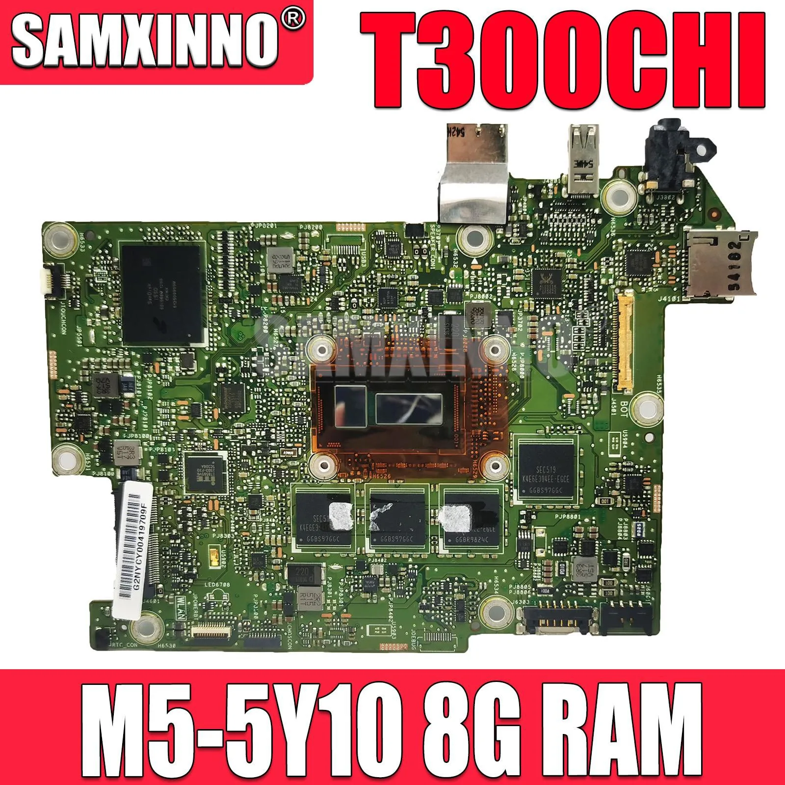 

Материнская плата SAMXINNO T300CHI для ноутбука ASUS T300CHI, материнская плата 8 ГБ ОЗУ, искусственный процессор, 128 ГБ