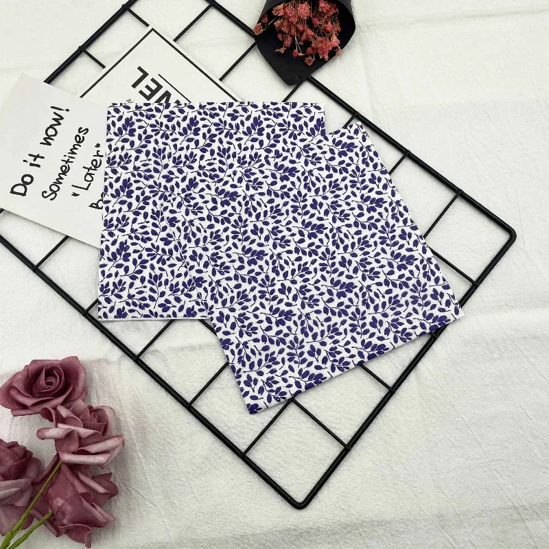 20pcs/Pac 33*33cm Colourful Printed Napkins 2 Ply Blue Leaf Table Setting Paper Placemats DIY Butterfly Bone Bart Paper