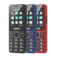 UNIWA V2000 4G Phone Big Push-Button Dual Screen 0.3MP Camera FM Radio Keyboard 1700mAh Cellphone Support one click dialing