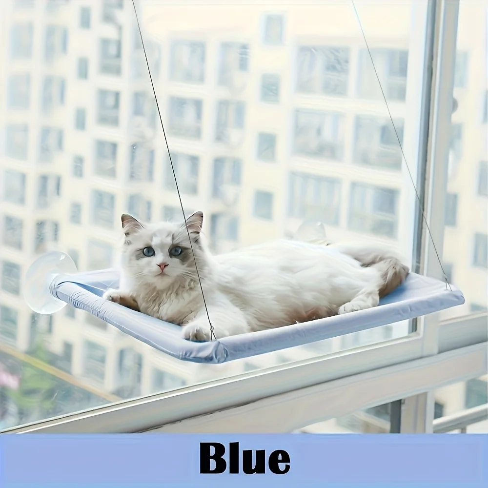 Comfortable Cat Window Perch Hammock Bed with Soft Fabric - Designed for Cats Indoor Pet Ledge Kitten hammock