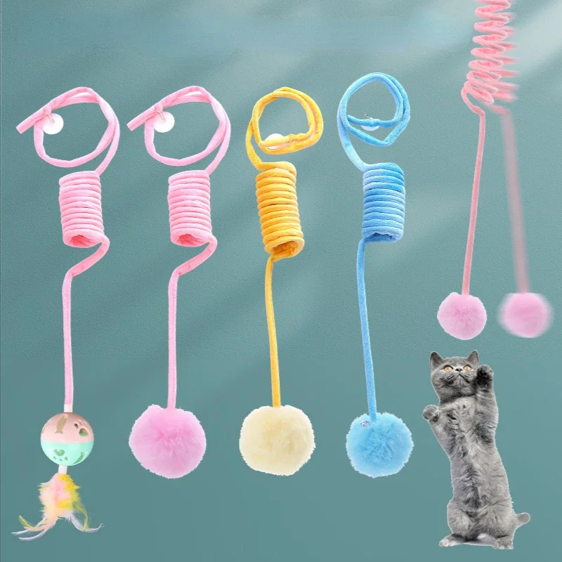 

New Cat Toy Funny Self-hey Hanging Door Automatic Scratch Rope Cat Stick Eagle Cat Interactive Cat Automatic Toy Supplies