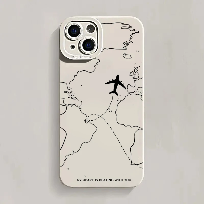 Travel Pattern Silicone Phone Case Cover