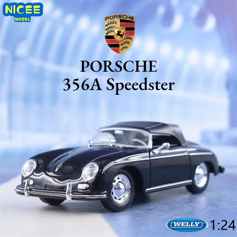

WELLY 1:24 Porsche 356A Speedster High Simulation Diecast Car Metal Alloy Model Car decoration display collection gifts B932