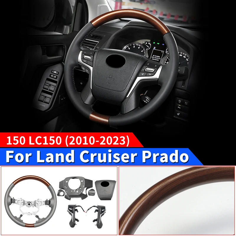 

For Toyota Land Cruiser Prado 150 2010-2023 2022 2021 Steering Wheel Replacement Modification LC150 Upgrade High-End Accessories