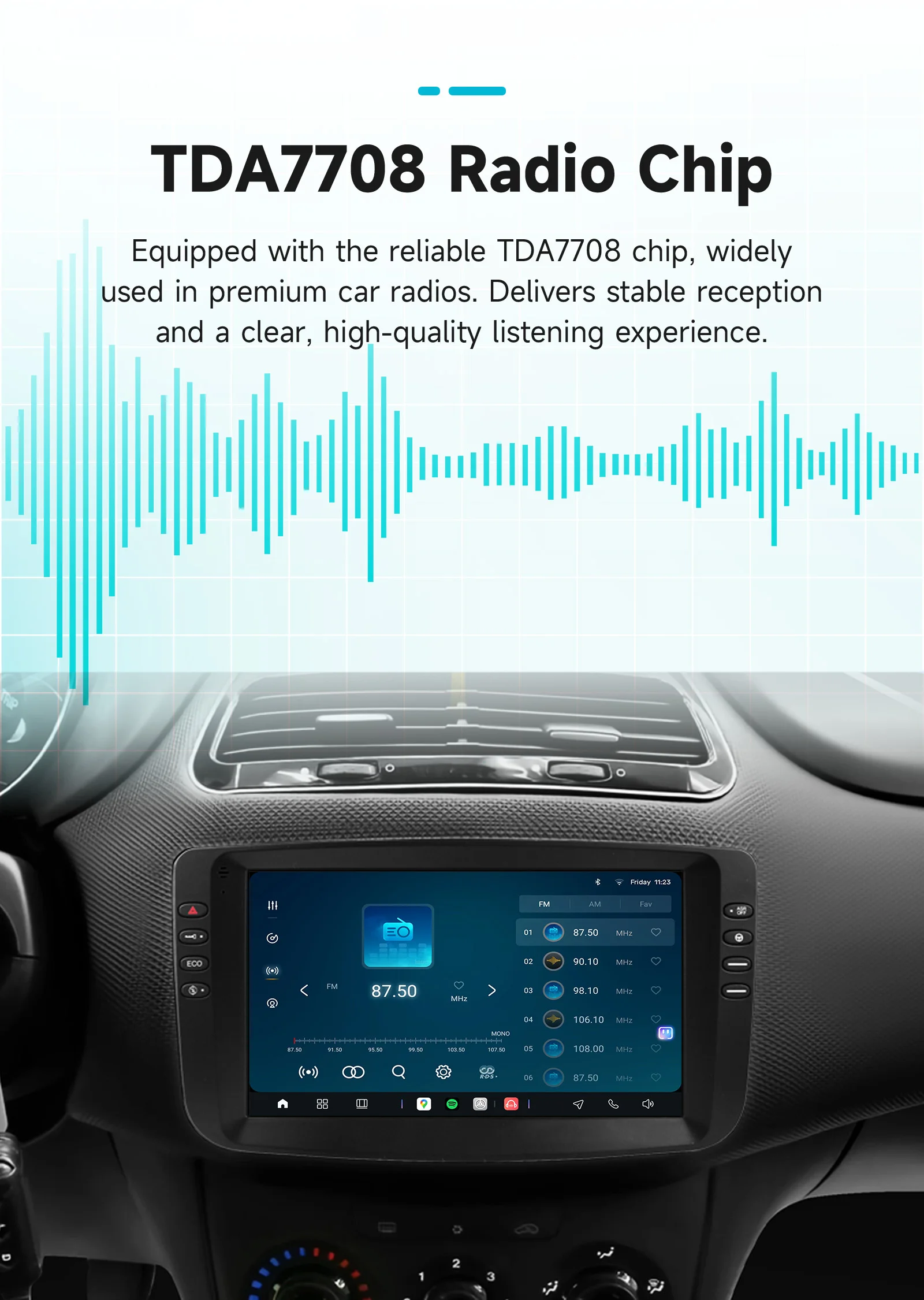 AURAAI Elektronische Geräte für Fiat Linea Punto EVO 2012-2015 Intelligente Systeme 3D+2K GPS DSP 4G Kabelloses CarPlay BT8G 256G – Detail 21
