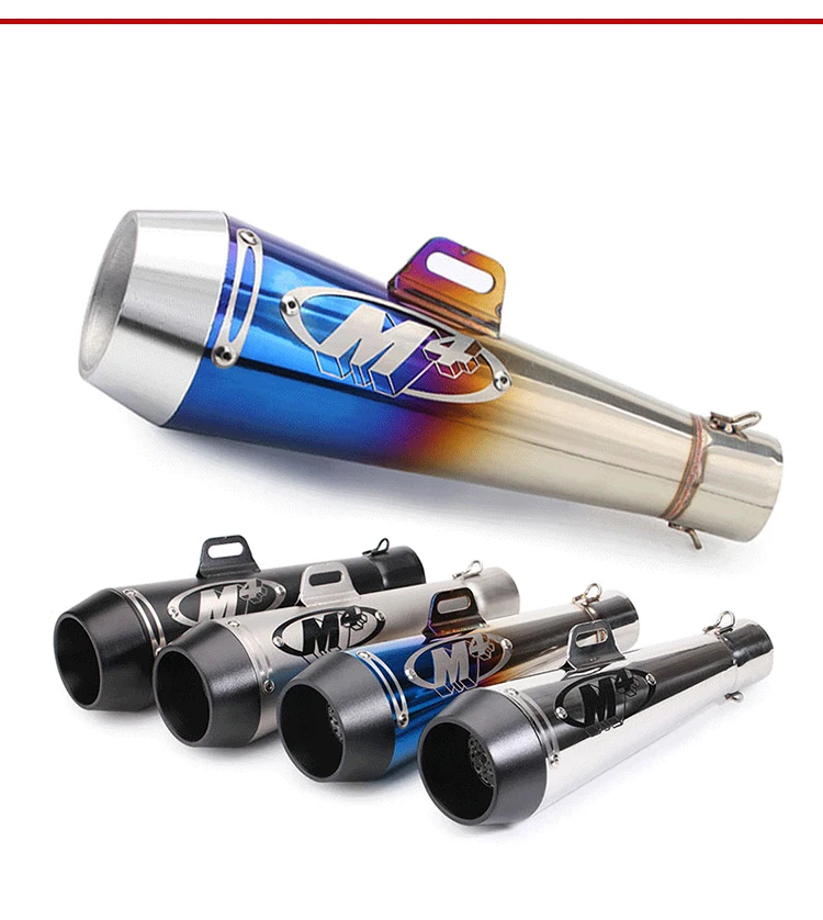 Silencieux Échappement Moto 51mm M4 Escape GP - Slip-on Universel Scooter - Neuf