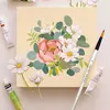 12Pcs Professional Quality Art Watercolor Brushes White Nylon Round Tip Set for Acrylic and Brushes for Face Body Nail Art 6