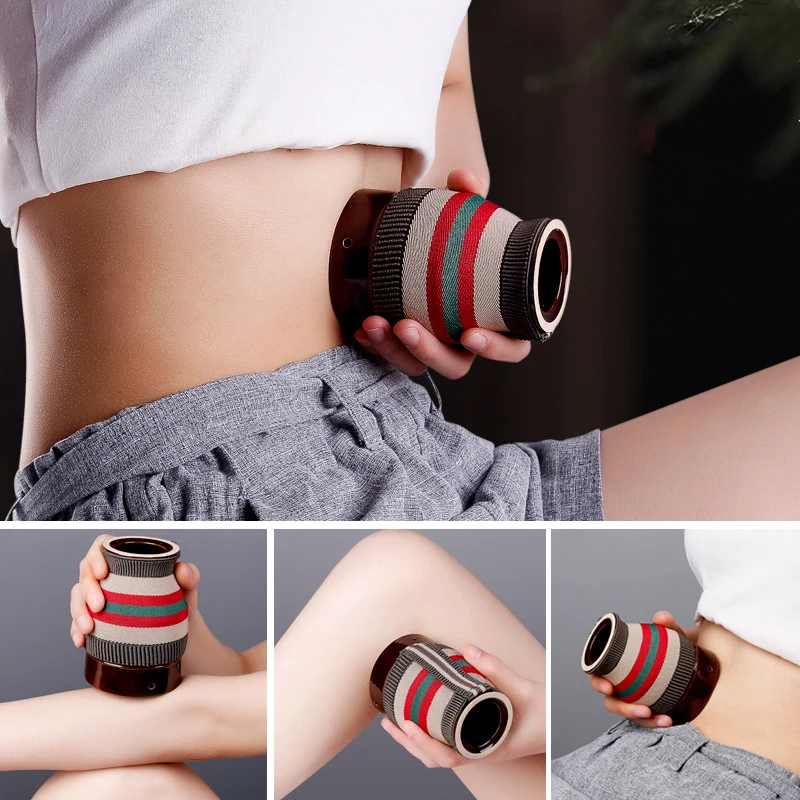 54Pcs Moxibustion Sticks Plus Tropical Ceramic Warm Moxibustion Pot Scraping Cup Acupuncture Heat Therapy Acupoint Massage