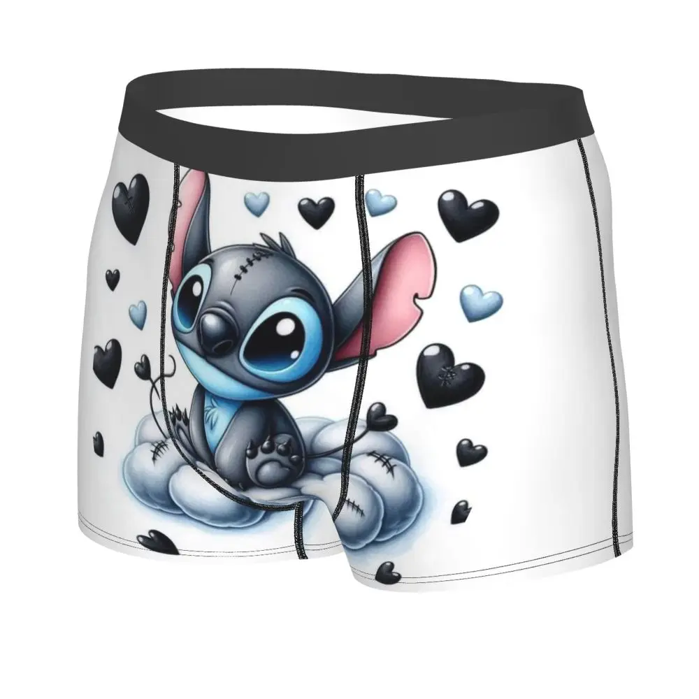 Custom Stitch Lion Cute Boxers Shorts Men's Disney Movie Briefs Underwear Fashion Underpants