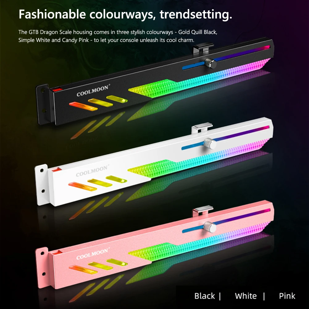 COOLMOON GT8  GPU , 5V ARGB 귡Ŷ  ǻ  ī ĵ GPU ġ PC ̽ ð ŰƮ