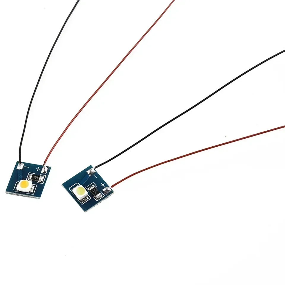 Lot 5 LED 12V Blanc Chaud/Froid Pré-câblées Pour Modélisme Ferroviaire OO/HO – Éclairage Intérieur Bâtiments