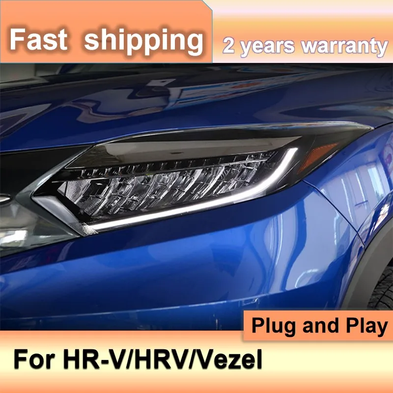 

Car Styling for Honda HRV Head Light LED 2015-2018 Honda Vezel Headlights DRL Turn Signal High Beam Projector Lens HR-V Headlamp