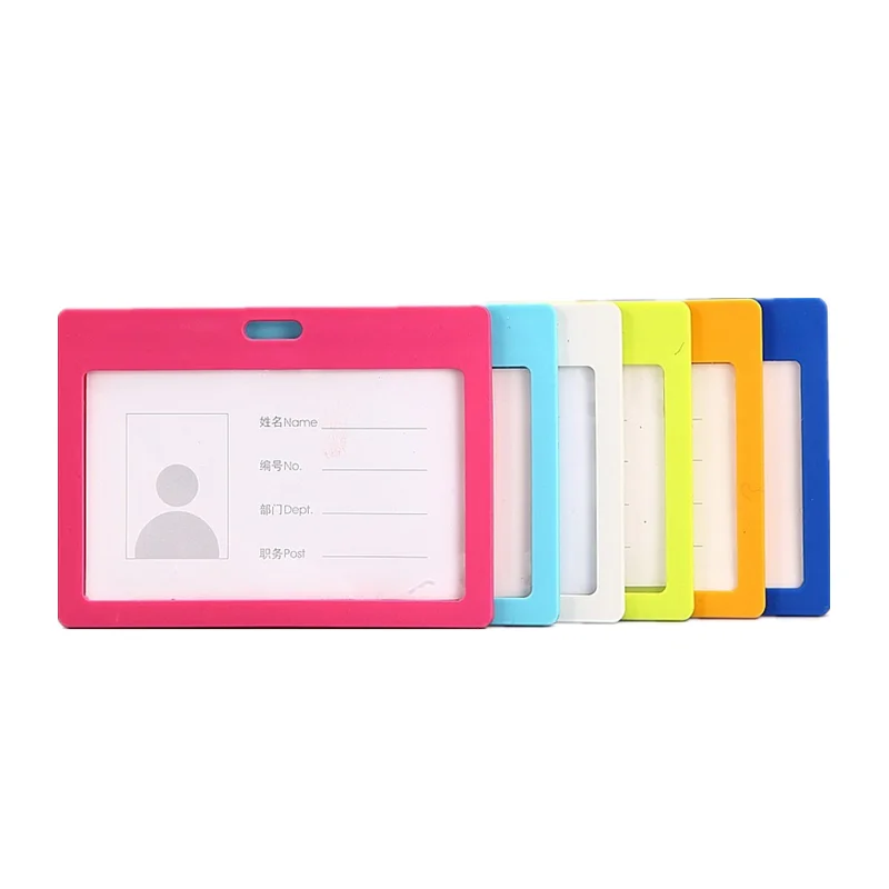 

Horizontal Badge Holder Working Permit Case Pass Work Card Holder Protector ID Tag Business Card Cover Case Sleeve