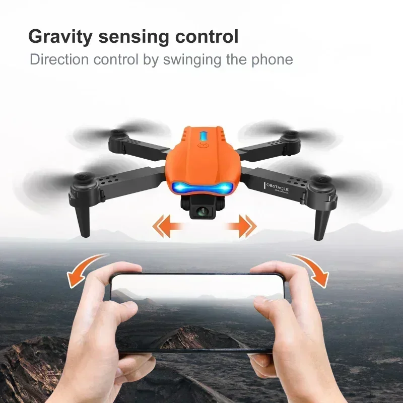 Drone With Camera 4k E99 Pro K3 Obstacle Avoidance 2.4g Rc Foldable 360 Flip Indoor Hover Headless Mode Kids Mini Helicopter 3