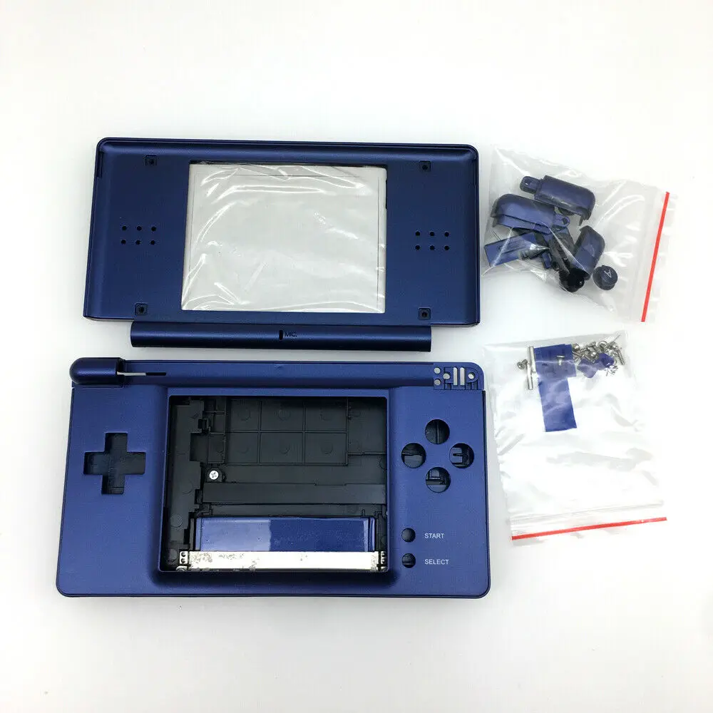 Replacement Blue Full Housing Shell Case Buttons + Screwdriver Tool Kit For DS Lite NDSL Shell