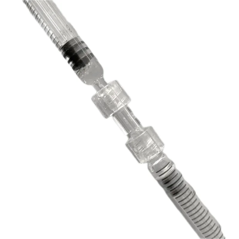 Disposable Transparent Luer Syringe Connector Double Female Thread Coupler Drug Guiding Device Sterile Adapter