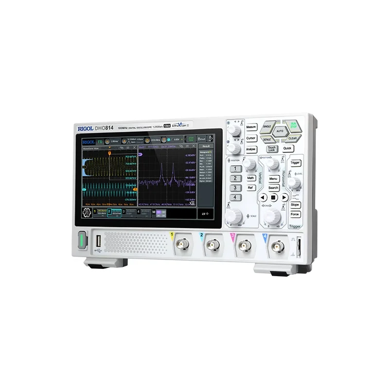 Rigol Super Light Digital Oscilloscope DHO802/DHO804/DHO812/DHO814 2/4Channel 70/100MHz 12 Bit 1.25GSa/Sec 25MPts Depth 5