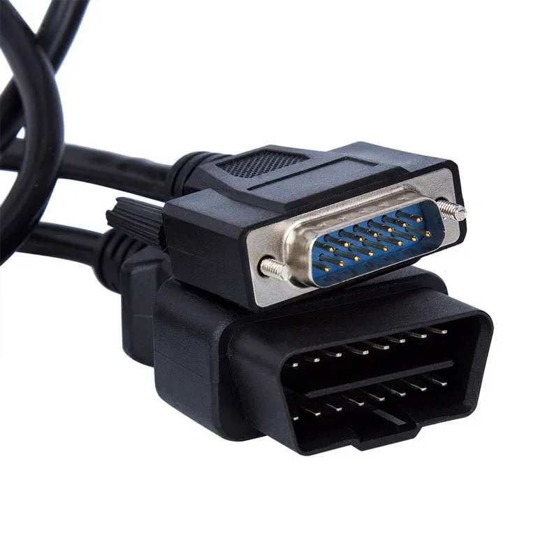 Фото 150 см OBD2 16-контактный адаптер DB15Pin автомобильный удлинитель DP 15-контактный кабель OBD-DB15 контактный внутренний интерфейс 16-контактное соединение №2