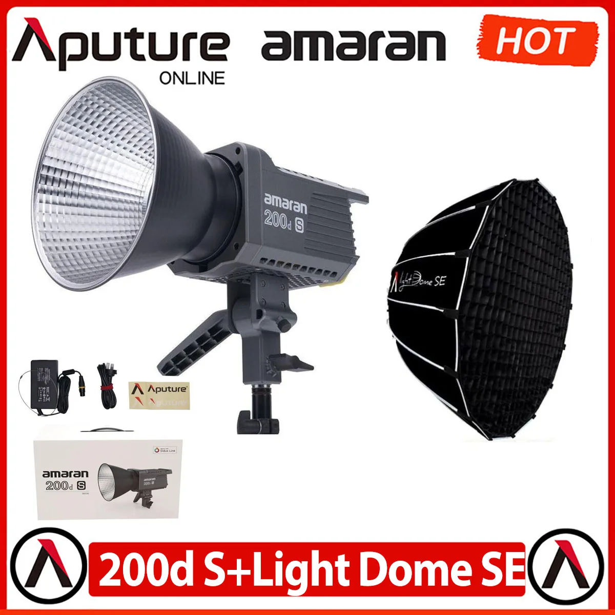 Aputure-Amaran-200d-S-Aputure-Light-Dome-SE-200W-5600K-Daylight ...