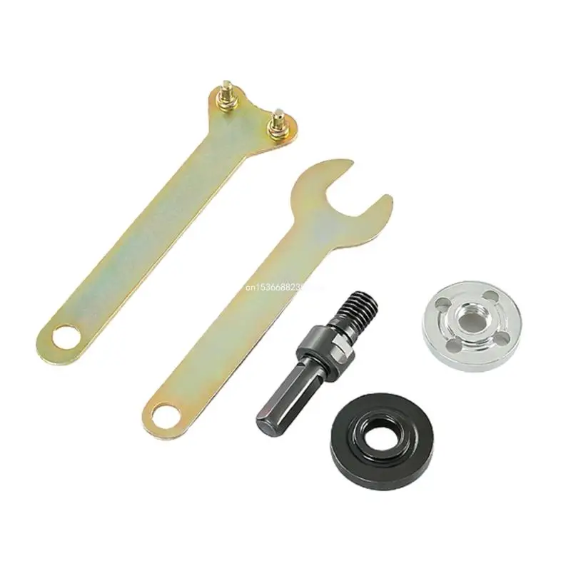 

5 шт., электрическая дрель с переменным углом, шлифовальный стержень, шатун для режущего диска, полировальный круг, ручка,