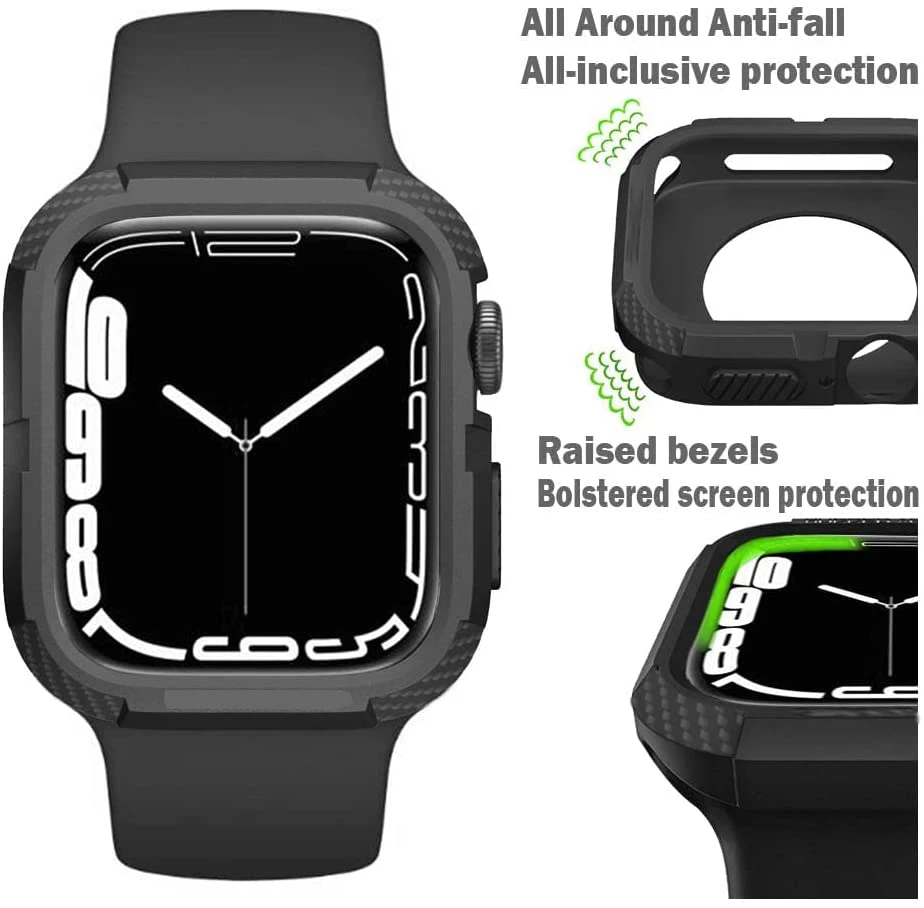 Rugged Cover for Apple Watch Case 44mm 40mm 45mm 41mm 9 8 se