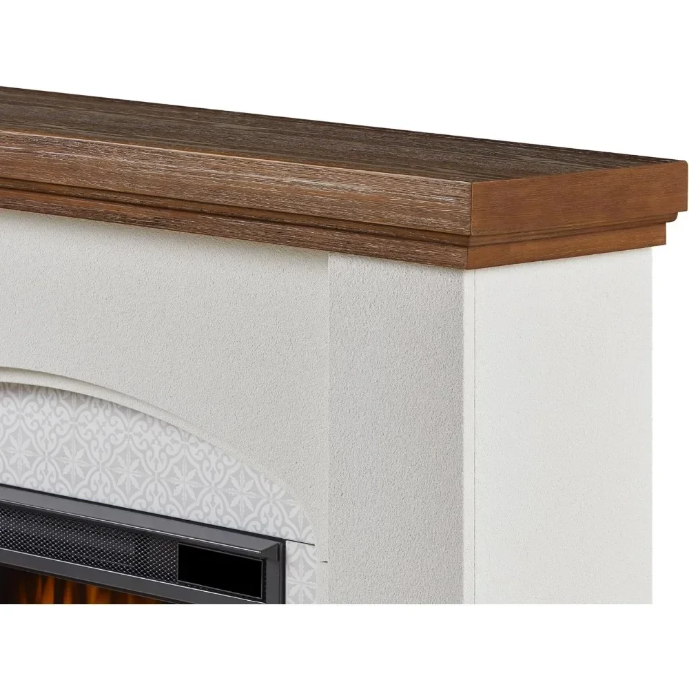 49 Inch Living Room or Bedroom Electric Fireplace, Plug-in Heater, Realistic Wood and Flame Effects, Remote Control, Timer 6