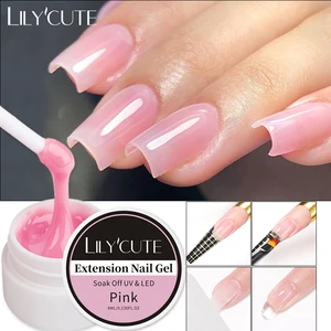 LILYCUTE 8 мл удлиняющий гель для ногтей розовый, белый, прозрачный УФ гель для ногтей Vernis полуперманентный твердый гель для быстрого наращивания ногтей Форма для пальца