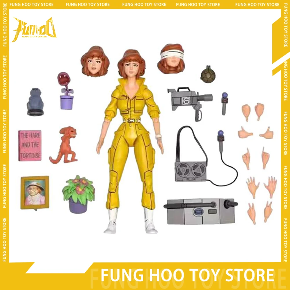 

Фигурка аниме Neca 54233, 18 см, для подростков, мутанты, Черепашки-ниндзя, 1987, экшн-фигурка для женщин-журналистов, коллекционные модели, игрушки, подарки