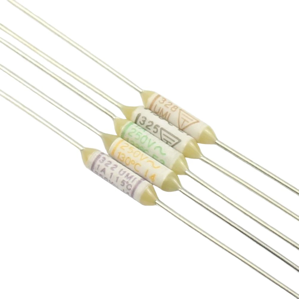 5pcs Thermal Fuse TF 115 130 133 139 150 Degree 1A 250V 322 323 324 325