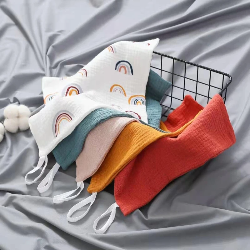 5 Pcs Towel Baby Facecloth Baby Bath Towel Handkerchief Cotton Burp Cloth Soft Absorbent Gauze Kindergarten Washcloth bath towel cotton towel baby towel muslin burp cloth muslin feeding towel