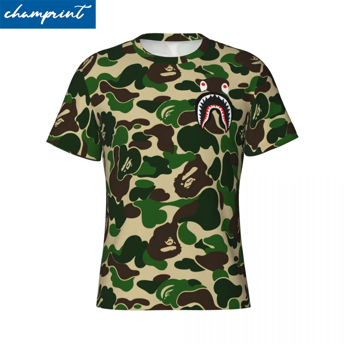Bapes Camouflage Camo T Shirt Men Women Polyester Awesome T Shirts