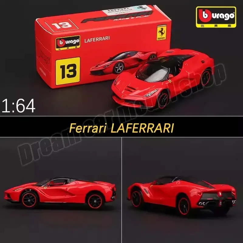 1:64 Bburago Ferrari MONZA SP1,LAFERRARI,488GTB, F12 Tdf,F40