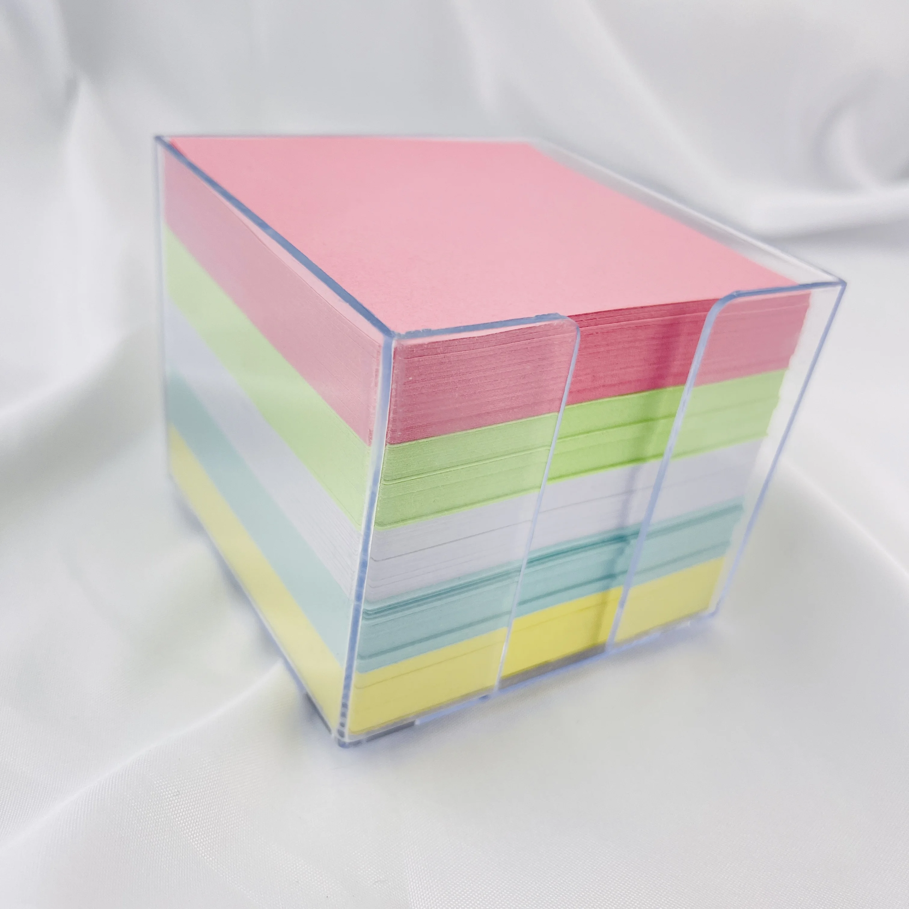 Set, 700 Sheets Note Paper & 1pc Storage Box, Desktop Rectangular Acrylic Transparent, Student Dorm Stationery Sundries Storage 5