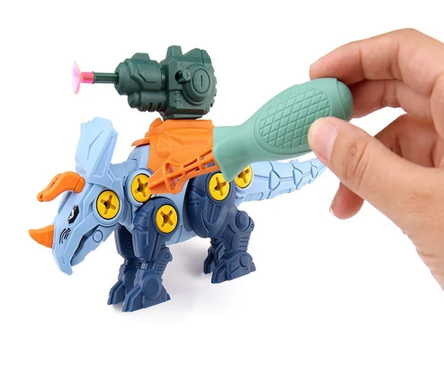 Children's Dinosaur Construction Boy Toy Set Educational Designer Model Screwdriver Disassembly Assembly Puzzle Toys for Kid 4
