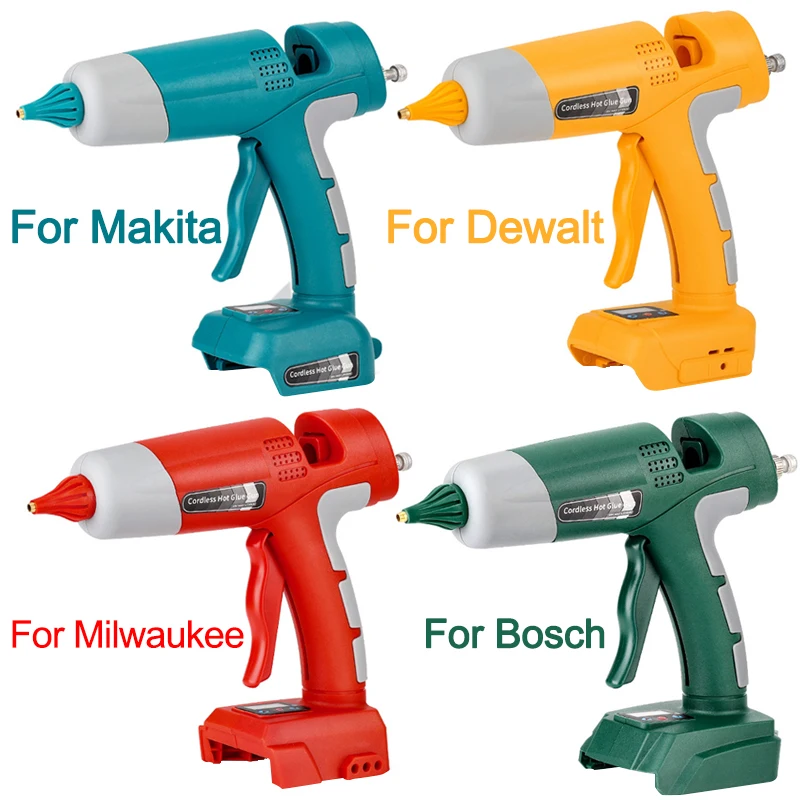 For Makita/Dewalt/Milwaukee/Bosch 18V Li-ion Battery Cordless Hot Melt Glue Gun with 11mm Glue Sticks Digital Display Gun hot melt glue gun,hot glue gun,cordless glue gun