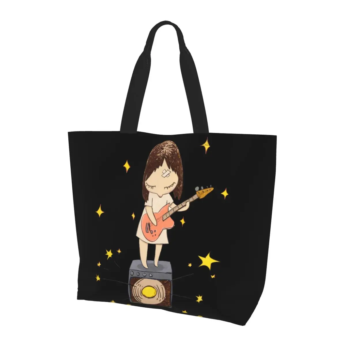 Nara Yoshitomo Guitar Girl Women Shoulder bag 40X50cm Tote bag Shopping handbag Convenient Travel Book