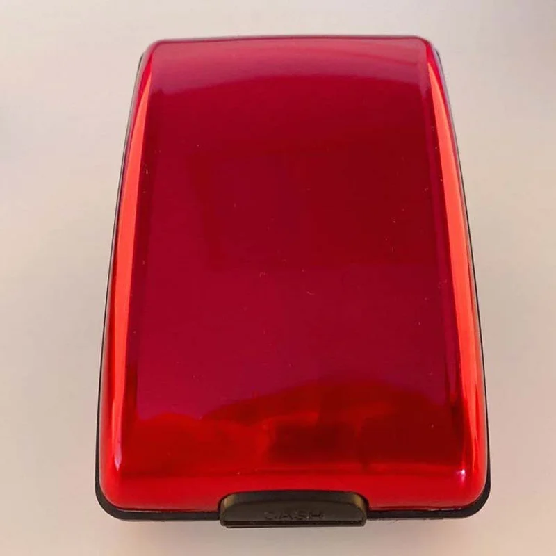 

Модный стильный алюминиевый металлический держатель для кредитных карт с технологией Rfid, Мужской Дорожный держатель для карт с защитой от кражи, Женский кошелек, металлическая сумка