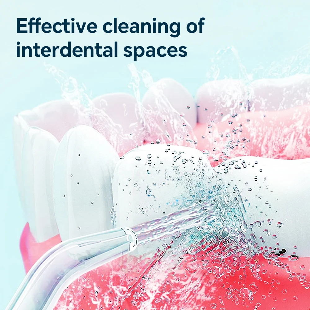 Electric Water Flosser Oral Irrigator, Electric Dental Cleaner with 600ML Capacity, 2 Modes, 10 Adjustable Pressure & 5 Jet Tips