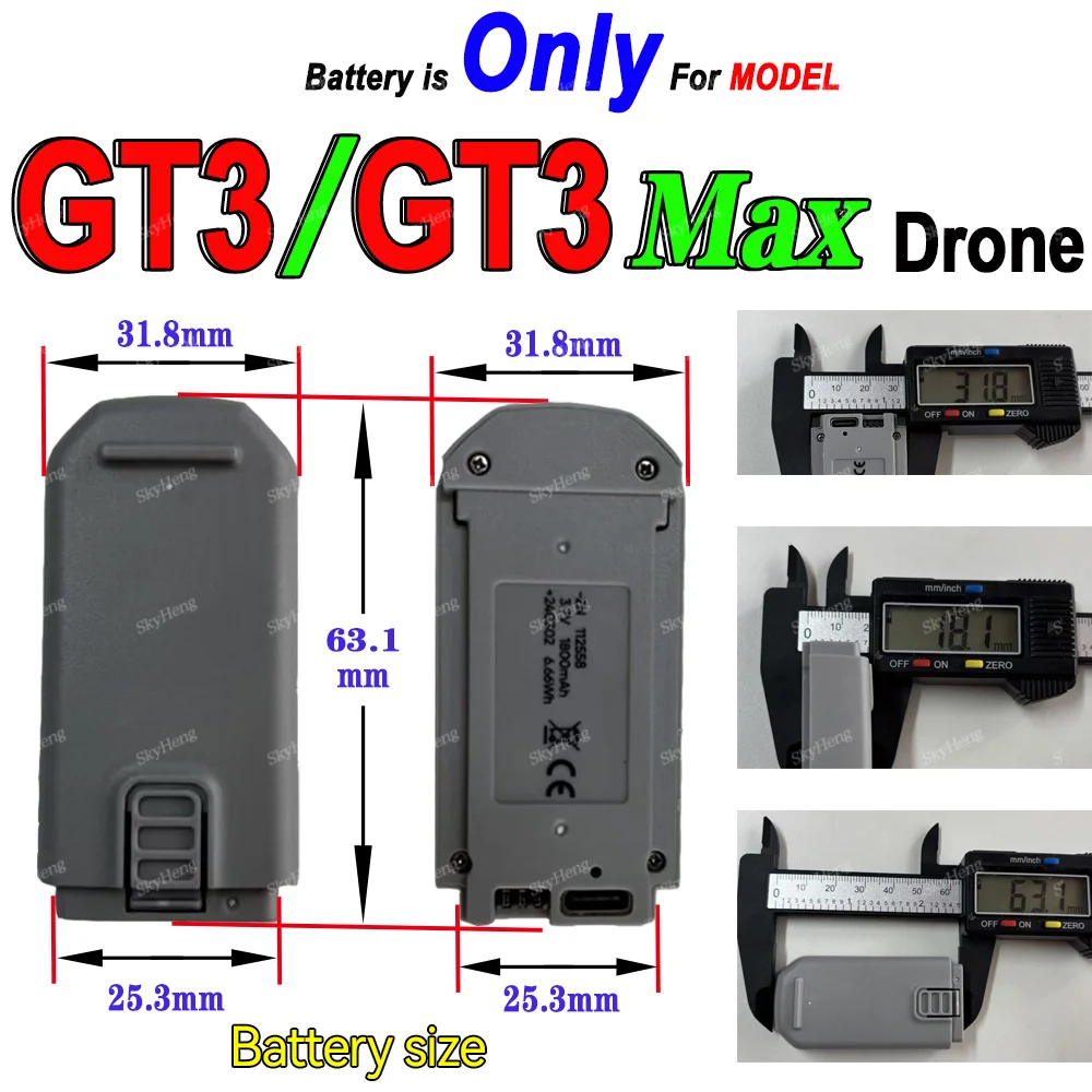 Enhanced Drone Battery 3.7V 1800mAh - High-Capacity Replacement Accessory