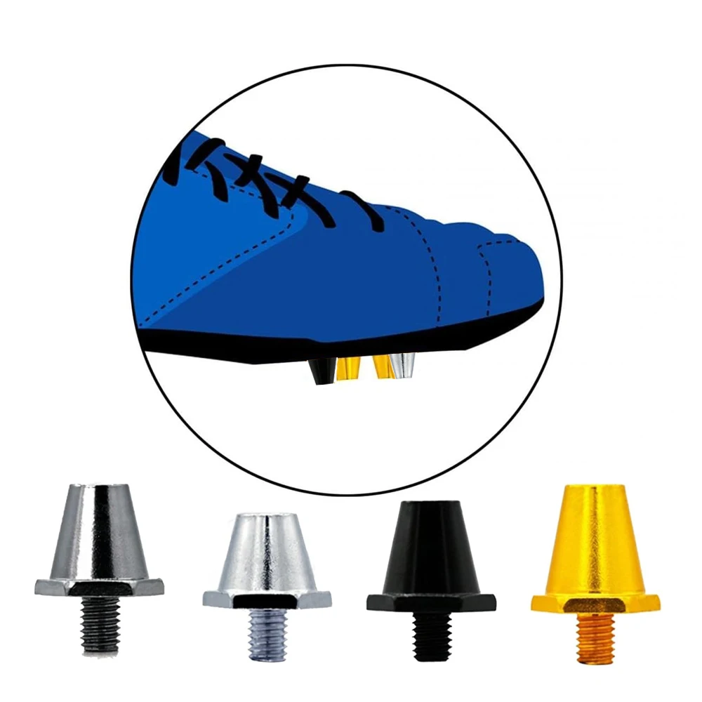 4/12PCS Football Boot Metal Spikes Set Soccer Shoe Studs Stable Replacement With M5 Thread for Athletic Sneakers Accessories