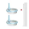 L Blue-2pcs x straw