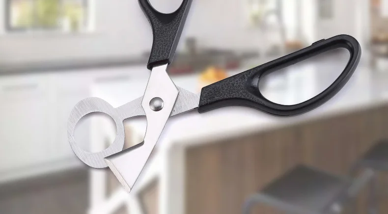 Description Picture 3 of itemDurable Multifunction Kitchen Tools Stainless Steel Blade Quail Egg Shell Scissors Cigar Cutters Rust Resistant