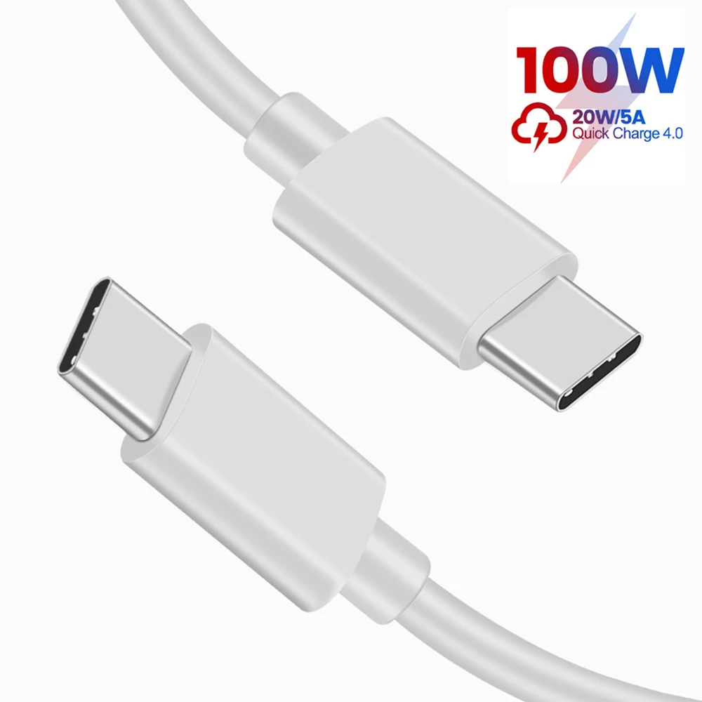 ตัวเลือกสินค้า สาย USB PD100W USB C ถึงประเภท C Fast Charger Cable สําหรับ Xiaomi Samsung Huawei MacBook iPad 5A โทรศัพท์มือถือสาย USB ประเภท C