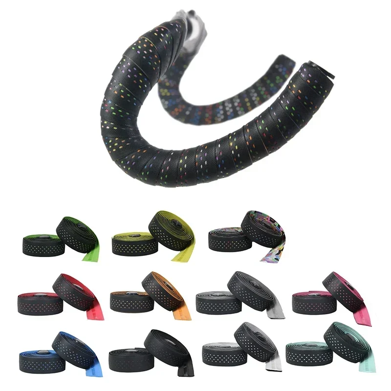 Road Bike Handlebar Tape Bicycle Silica Gel EVA Perforated Bar Wrap Belt Breatha