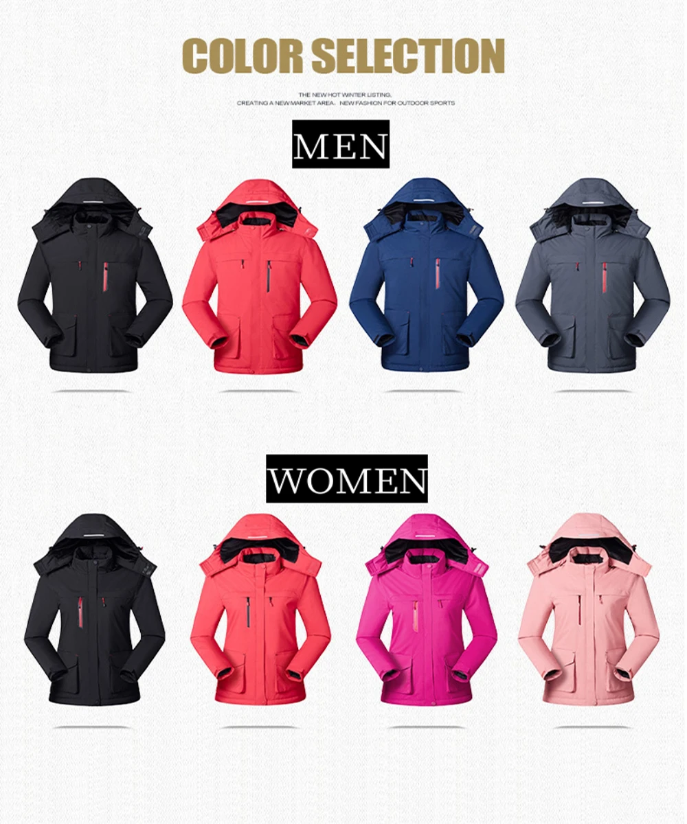 Waterproof jacket waterproof raincoat heated jacket waterproof coats men heated jacket USB electric heating jacket for women winter warm windbreaker waterproof windproof hooded heated clothing